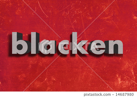 blacken word on red wall 14687980