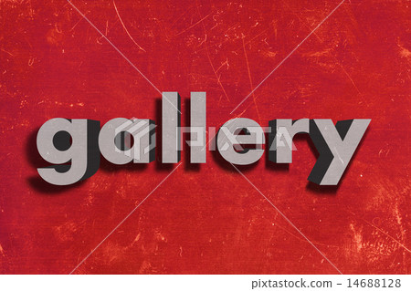gallery word on red wall 14688128