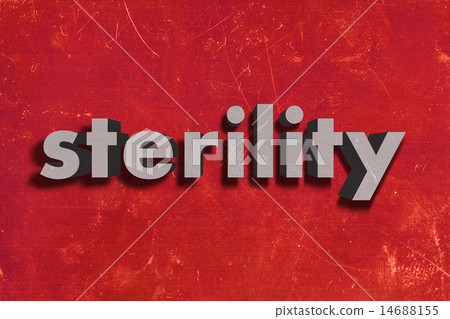 sterility word on red wall sterility word on red wall 14688155