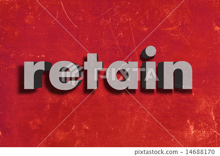 retain word on red wall 14688170