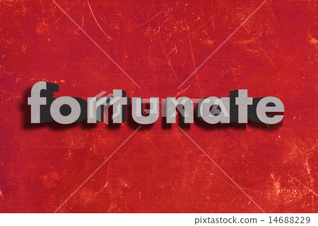 fortunate word on red wall 14688229