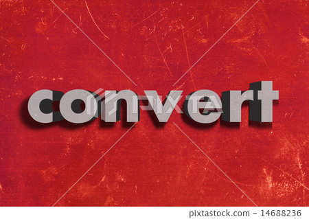 convert word on red wall 14688236