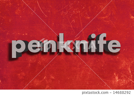 penknife word on red wall penknife word on red wall 14688292
