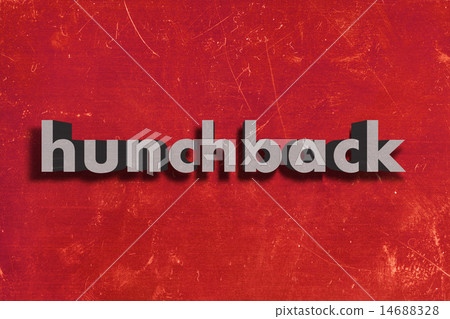 hunchback word on red wall 14688328
