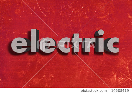 electric word on red wall - Stock Illustration [14688419] - PIXTA