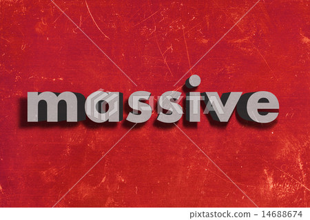 massive word on red wall massive word on red wall 14688674