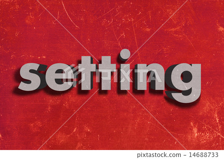 setting word on red wall setting word on red wall 14688733