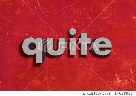 quite word on red wall 14688956