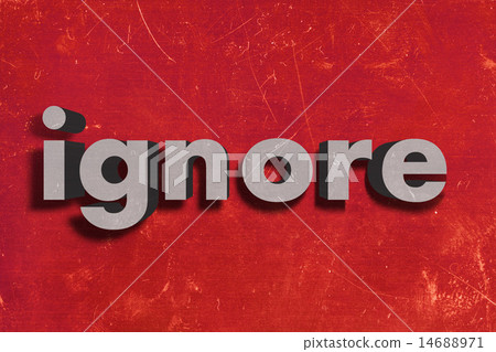 ignore word on red wall 14688971