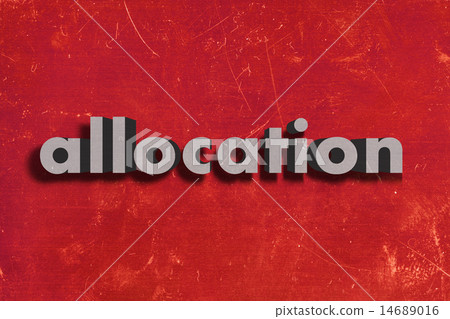 allocation word on red wall 14689016