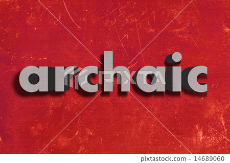 archaic word on red wall 14689060