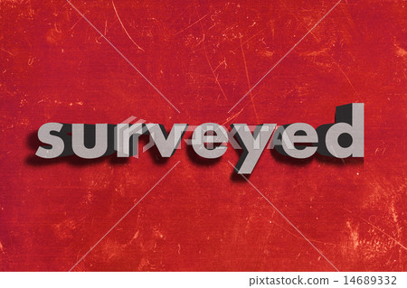surveyed word on red wall surveyed word on red wall 14689332