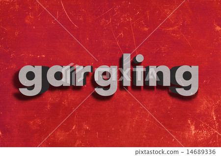 gargling word on red wall gargling word on red wall 14689336
