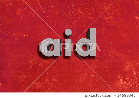 aid word on red wall aid word on red wall 14689343