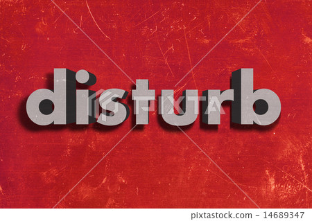 disturb word on red wall disturb word on red wall 14689347