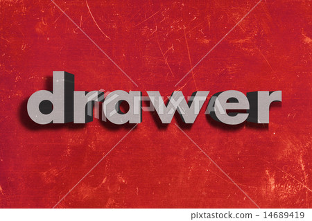 Drawer Word On Red Wall Stock Illustration 14689419 Pixta