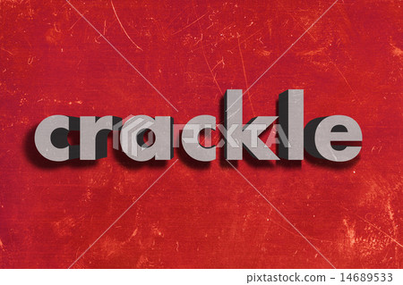 crackle word on red wall 14689533