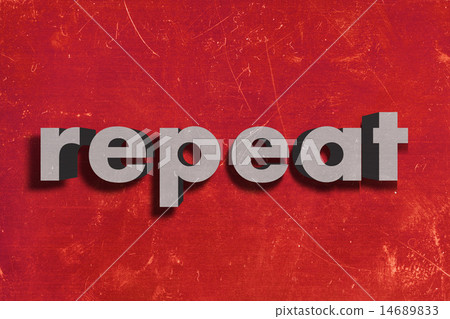 repeat word on red wall - Stock Illustration [14689833] - PIXTA