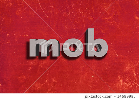 mob word on red wall 14689983
