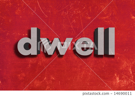 dwell word on red wall 14690011