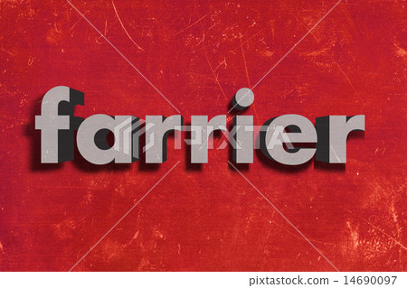 farrier word on red wall farrier word on red wall 14690097