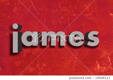 james word on red wall 14690121
