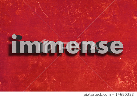 immense word on red wall immense word on red wall 14690358