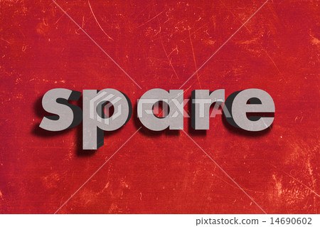 spare word on red wall  스톡일러스트 [14690602]  PIXTA