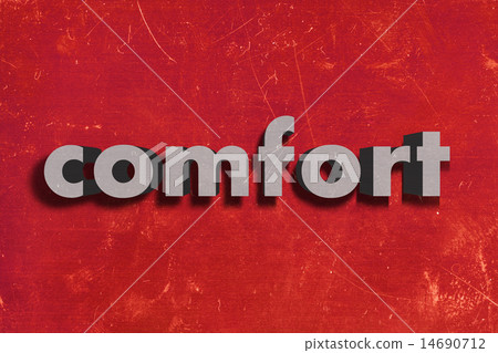 comfort word on red wall 14690712
