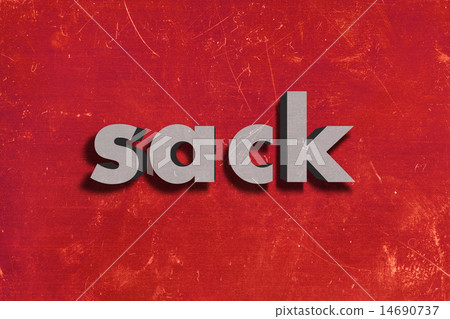 sack word on red wall sack word on red wall 14690737