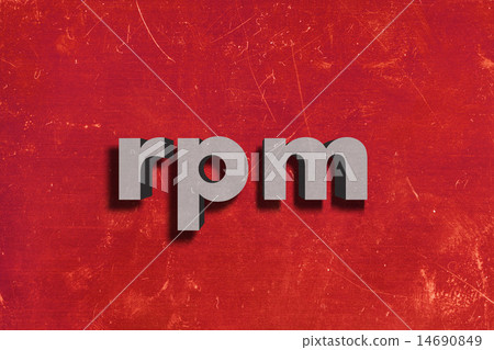 rpm word on red wall 14690849