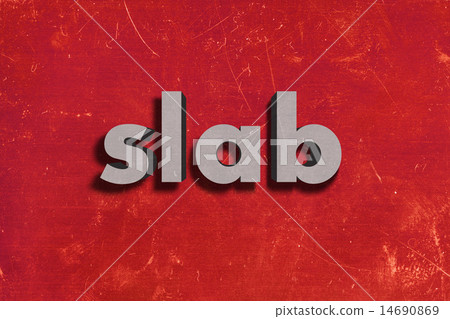 slab word on red wall - Stock Illustration [14690869] - PIXTA