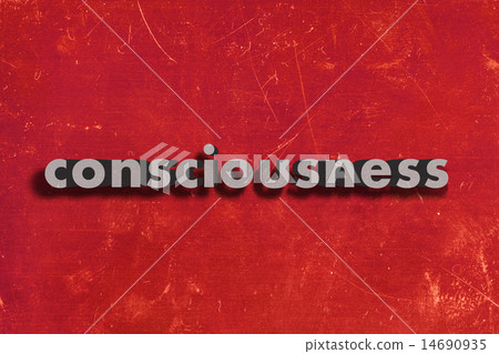 consciousness word on red wall consciousness word on red wall 14690935