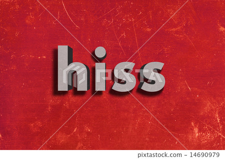 hiss word on red wall 14690979