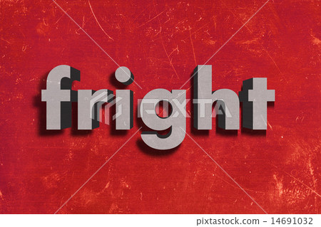 fright word on red wall 14691032