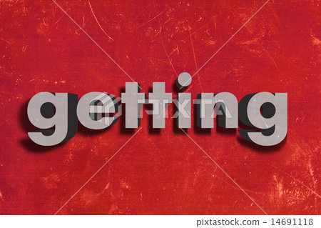 getting word on red wall - Stock Illustration [14691118] - PIXTA