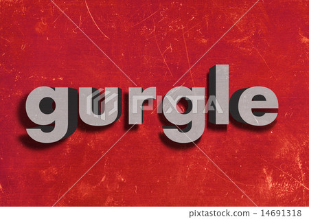 gurgle word on red wall 14691318