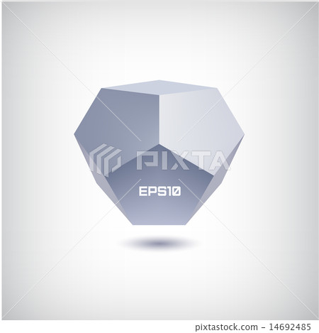 vector 3d abstract futuristic polygon icon vector 3d abstract futuristic polygon icon 14692485