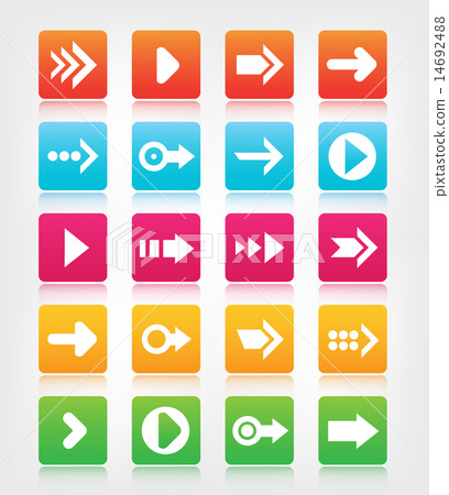 set of arrow navigation colorful buttons set of arrow navigation colorful buttons 14692488