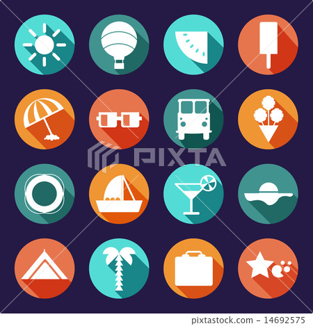 vector set of summer, traveling icons with shadows. Flat modern style, can use it for web, phone. Tr vector set of summer, traveling icons with shadows. Flat modern style, can use it for web, phone. Tr 14692575