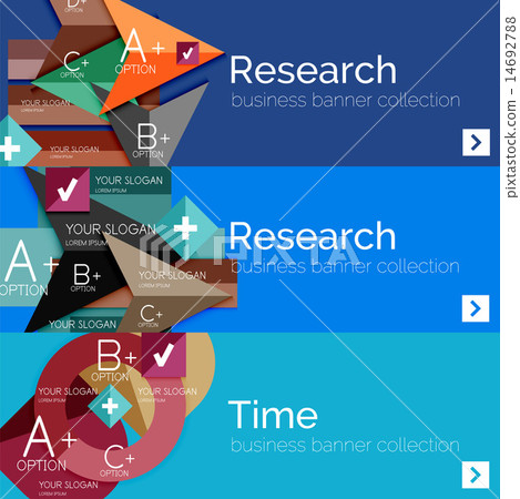 Flat design vector infographic banners with geometric infographics Flat design vector infographic banners with geometric infographics 14692788