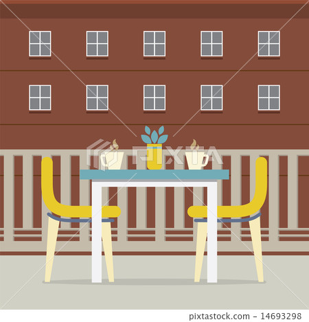 Empty Dinner Interior At Balcony 14693298