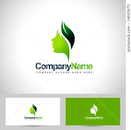 Leaf face logo vector 14693672