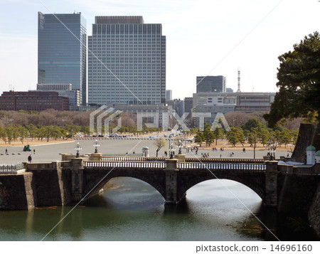 The main gate stone bridge seen from the main gate 14696160