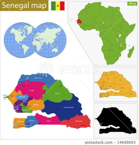 Senegal map Senegal map 14698003