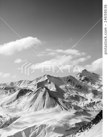 Black and white snowy mountains in nice sun day Black and white snowy mountains in nice sun day 14698636