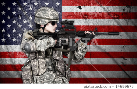 soldier holding rifle 14699673