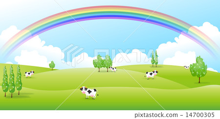 牧場牛背景 14700305