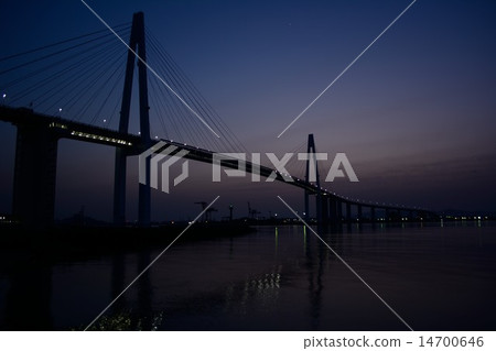 Shinminato Ohashi at dusk 14700646