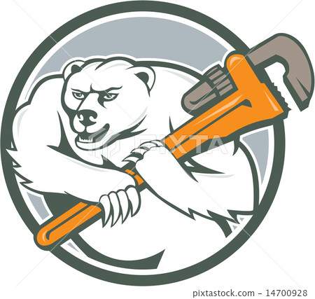 Polar Bear Plumber Monkey Wrench Circle 14700928